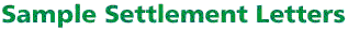 Sample Settlement Letters