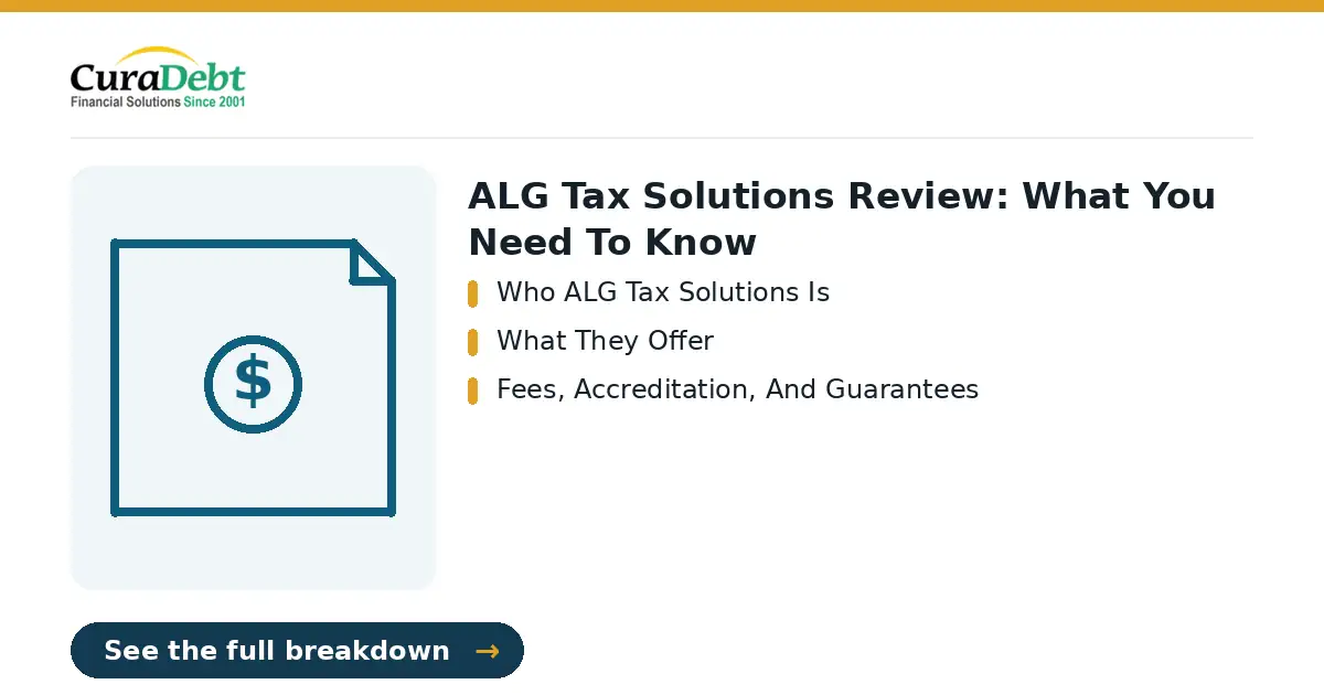 ALG Tax Solutions review: key points - Who ALG Tax Solutions Is; What They Offer (is ALG Tax Solutions legit, ALG Tax Solutions reviews).