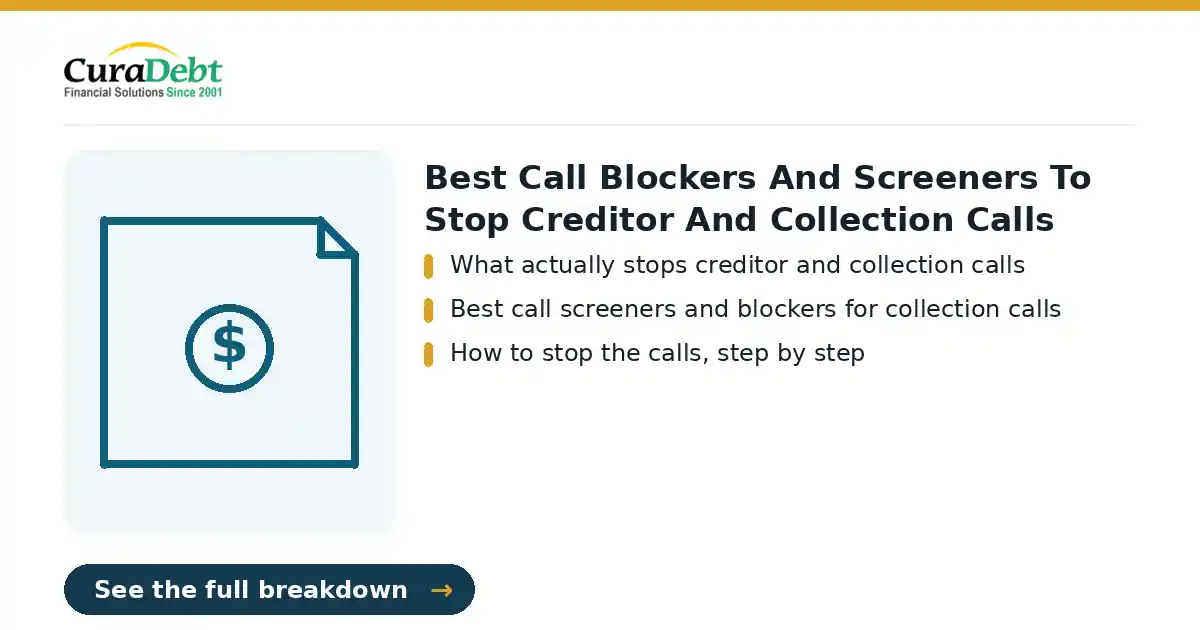 best call blockers and screeners to: key points: What actually stops creditor and collection calls; Best call screeners and blockers for collection calls (best call blockers and screeners to, debt relief help).