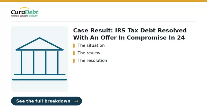 offer in compromise: key points: The situation; The review (IRS tax debt relief, tax settlement help).