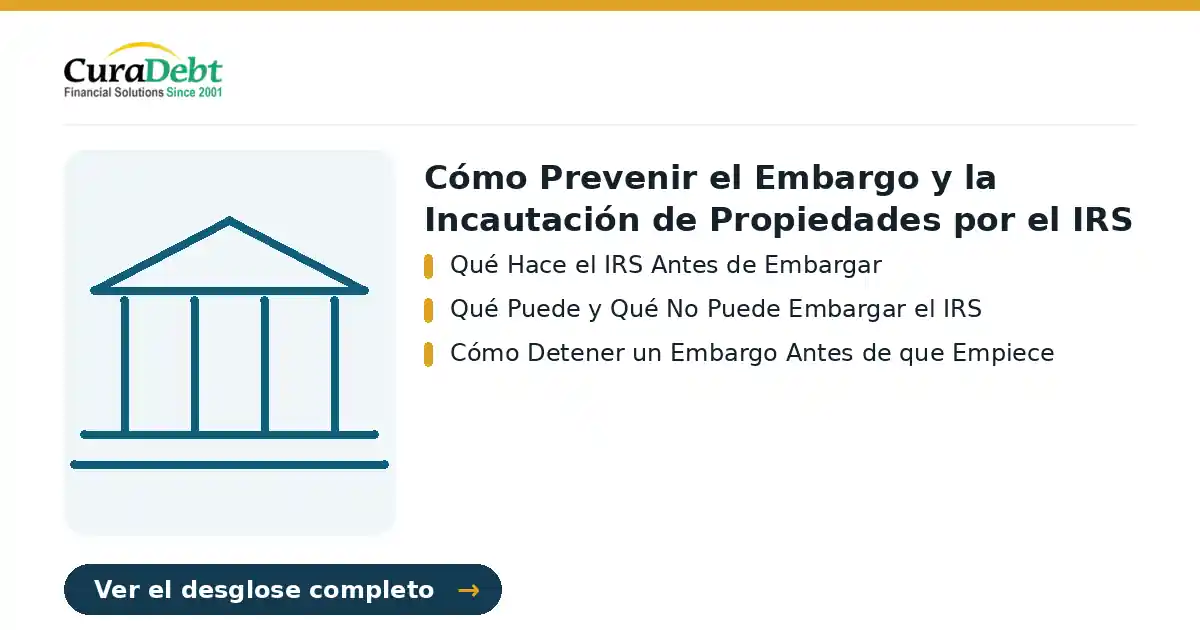 cómo prevenir el embargo y la: puntos clave - Qué Hace el IRS Antes de Embargar; Qué Puede y Qué No Puede Embargar el IRS.