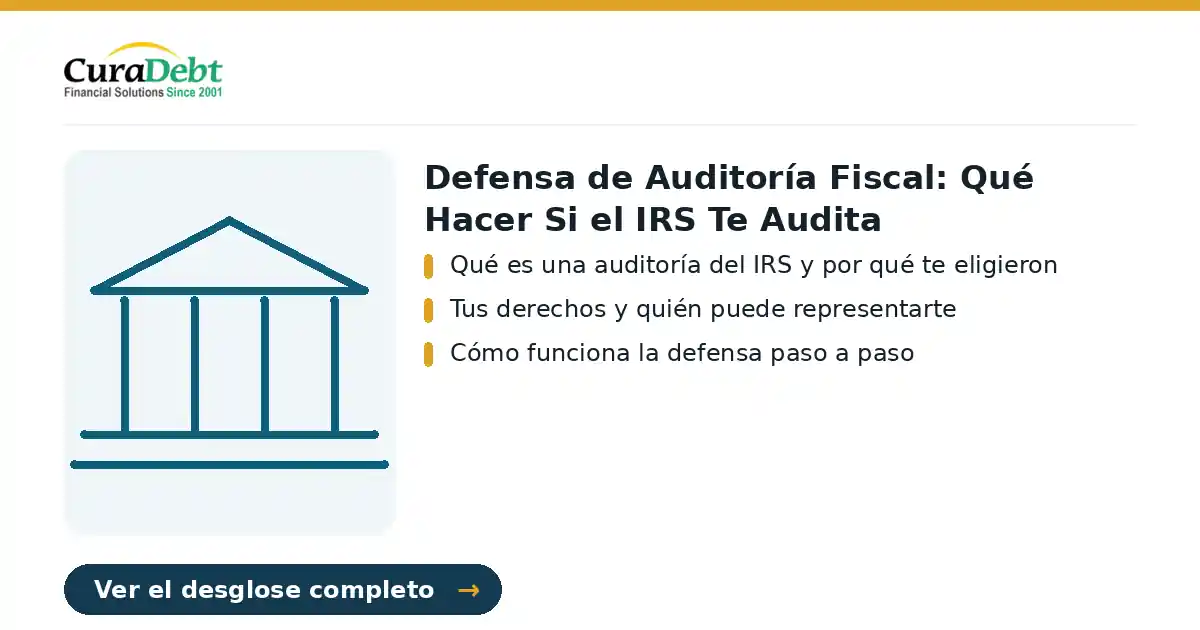 defensa de auditoría fiscal: puntos clave - Qué es una auditoría del IRS y por qué te eligieron; Tus derechos y quién puede representarte.