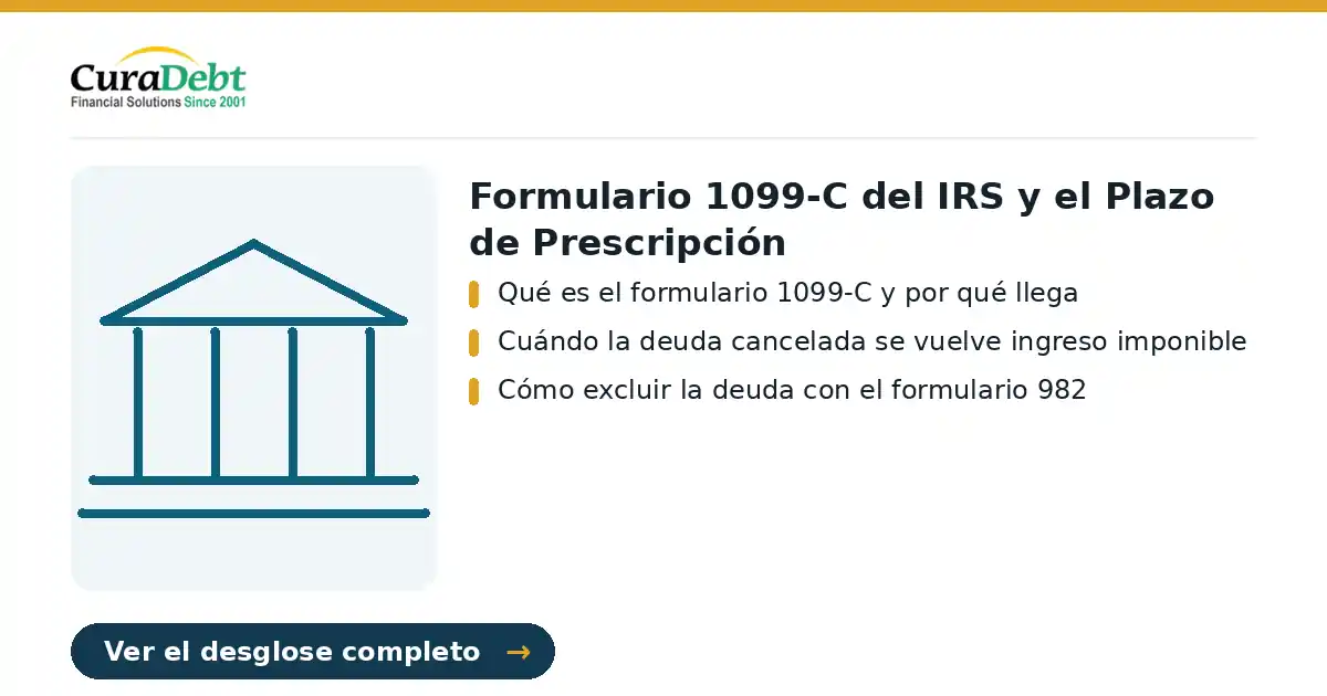 formulario 1099: puntos clave - Qué es el formulario 1099-C y por qué llega; Cuándo la deuda cancelada se vuelve ingreso imponible.