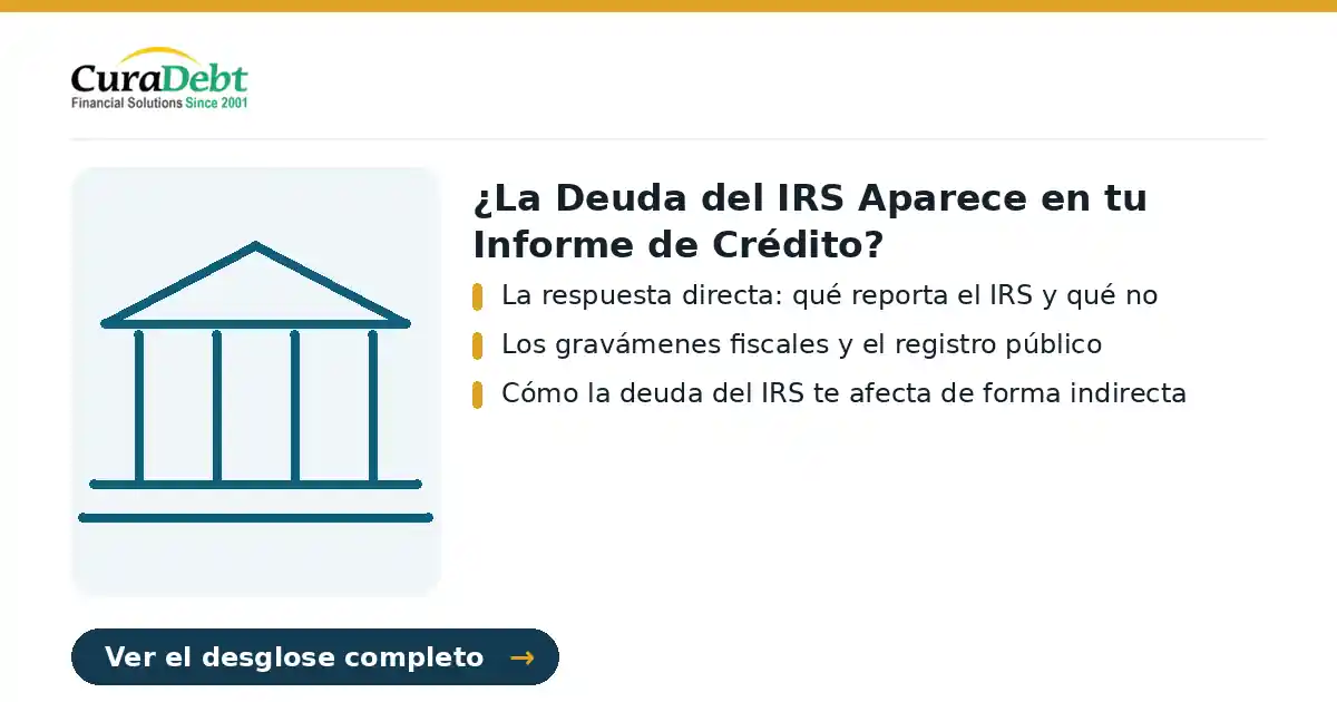 ¿la deuda del irs aparece en: puntos clave - La respuesta directa: qué reporta el IRS y qué no; Los gravámenes fiscales y el registro público.