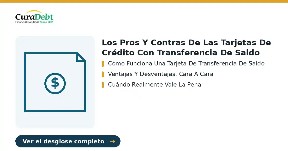 los pros y contras de las: puntos clave - Cómo Funciona Una Tarjeta De Transferencia De Saldo; Ventajas Y Desventajas, Cara A Cara.