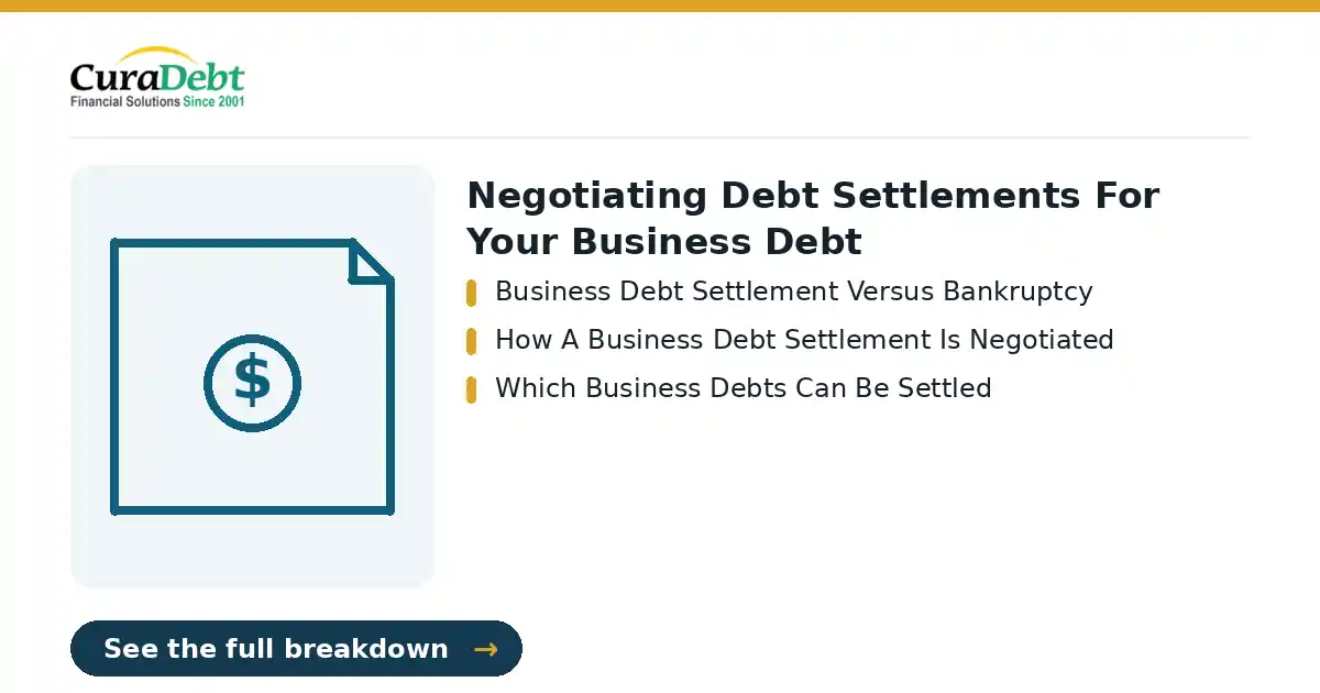 negotiating debt settlements for your business: key points - Business Debt Settlement Versus Bankruptcy; How A Business Debt Settlement Is Negotiated (negotiating debt settlements for your business, debt relief help).