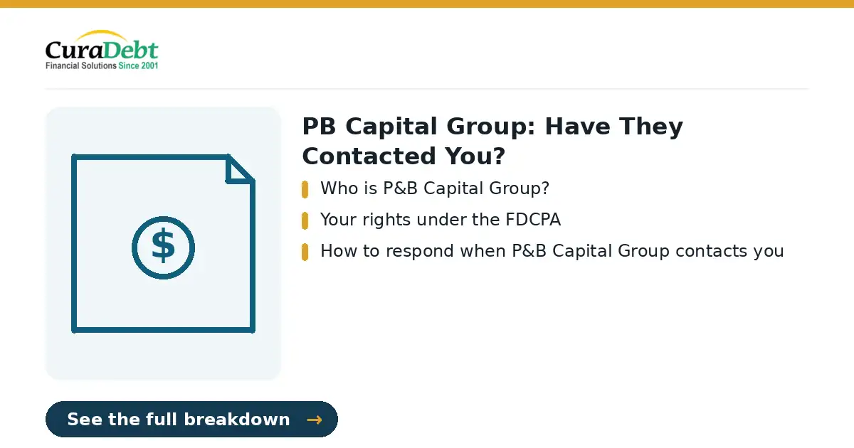 pb capital group: key points: Who is P&B Capital Group?; Your rights under the FDCPA (pb capital group, debt relief help).