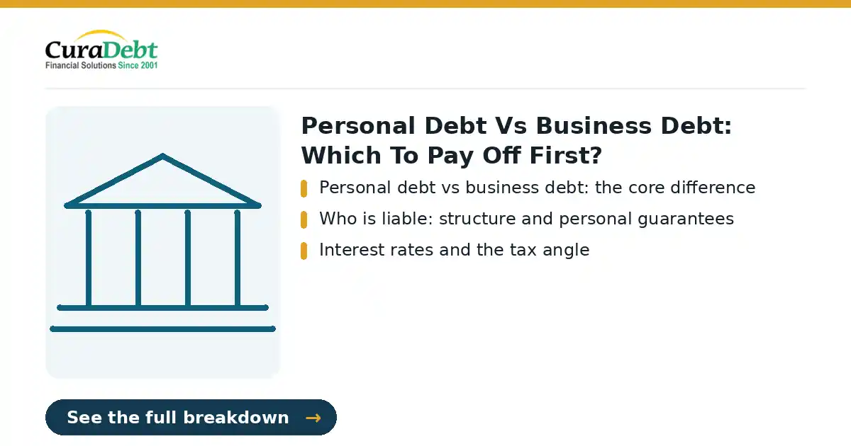 personal debt vs business debt: key points: Personal debt vs business debt: the core difference; Who is liable: structure and personal guarantees (IRS tax debt relief, tax settlement help).